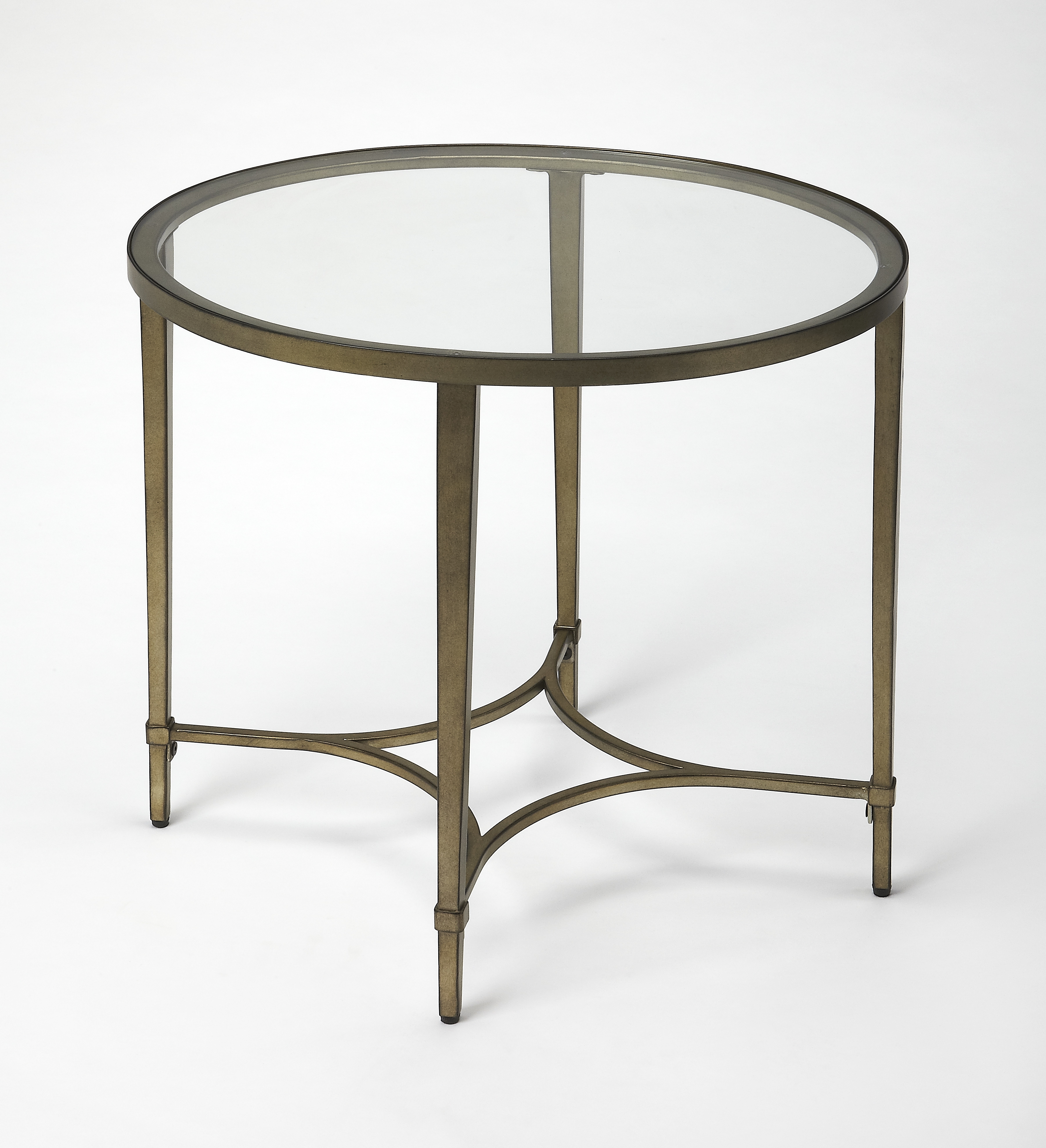 Monica Antique Gold End Table - Image 0