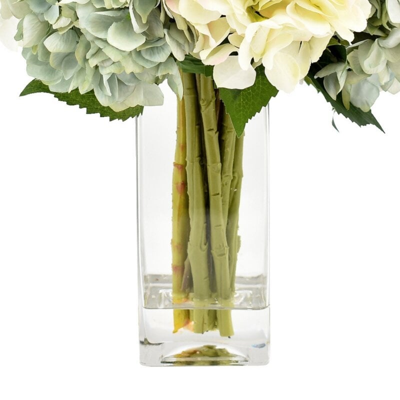 Faux Mixed Floral Arrangement in Vase - Image 2