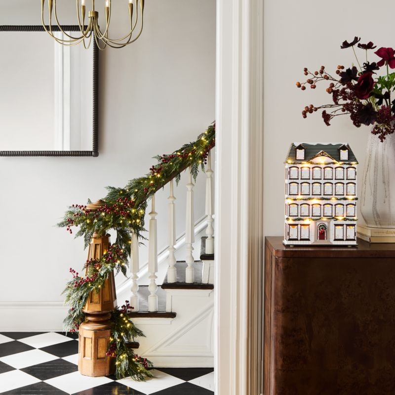 Faux Pre-Lit Hemlock & Berry Garland 6' - Image 6