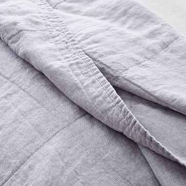 Belgian Linen Quilt, Full/Queen, Frost Gray - Image 3