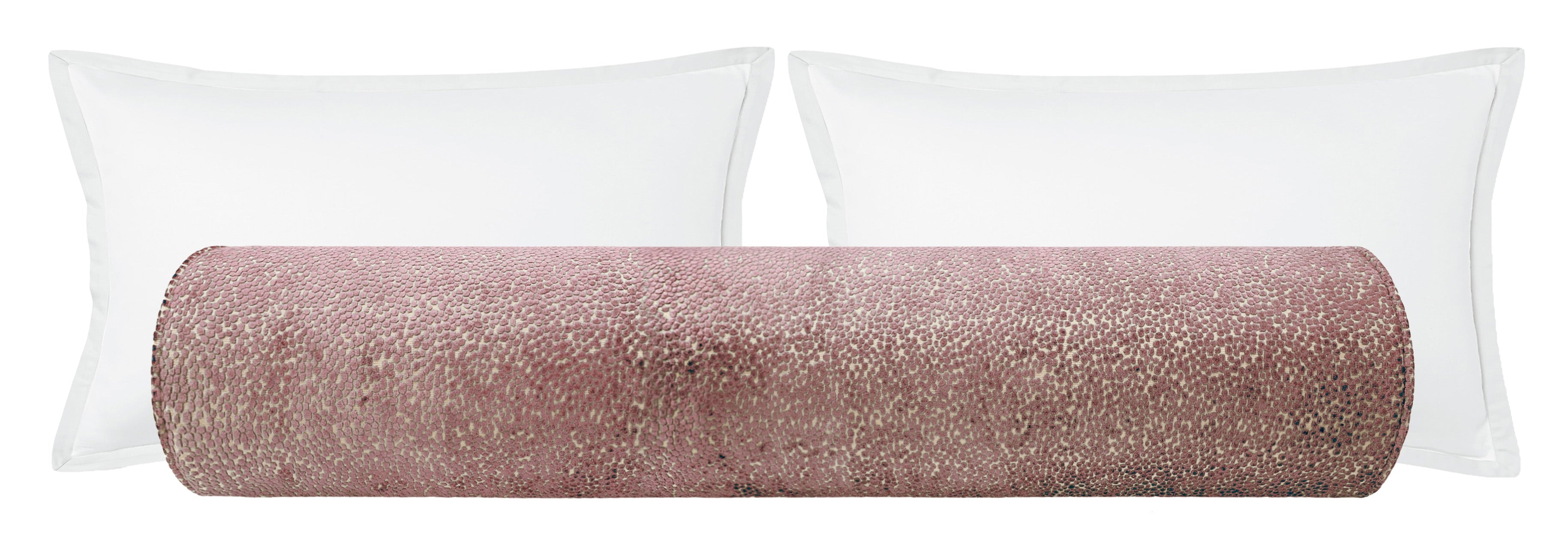 THE BOLSTER :: COSMO CUT VELVET // ROSE QUARTZ - QUEEN // 9" X 36" - Image 0