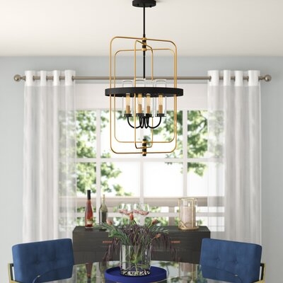4 - Light Candle Style Geometric Chandelier - Image 0