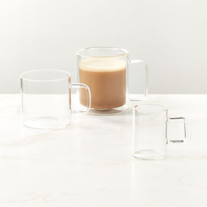 Cantina Clear Double Wall Glass Coffee Mug 15oz - Image 2