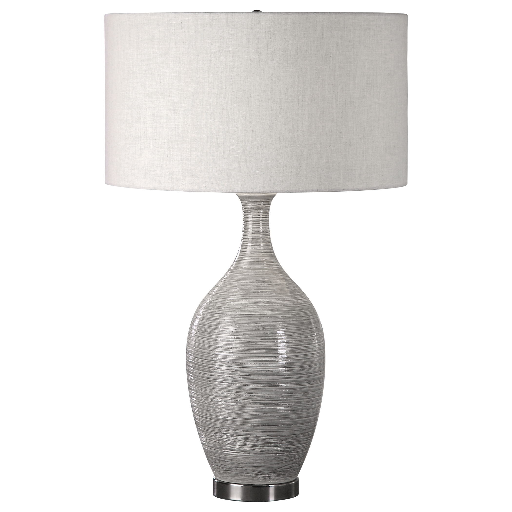 Dinah Gray Textured Table Lamp - Image 3
