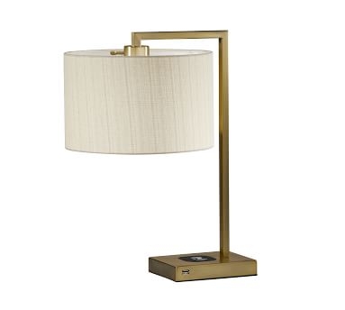 Stonewall PB Charge Table Lamp, Brushed Steel - Image 3