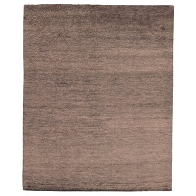 One-of-a-Kind Hand-Knotted New Age Gabbeh Dark Gray 8' x 9'10" Wool Area Rug - Image 0