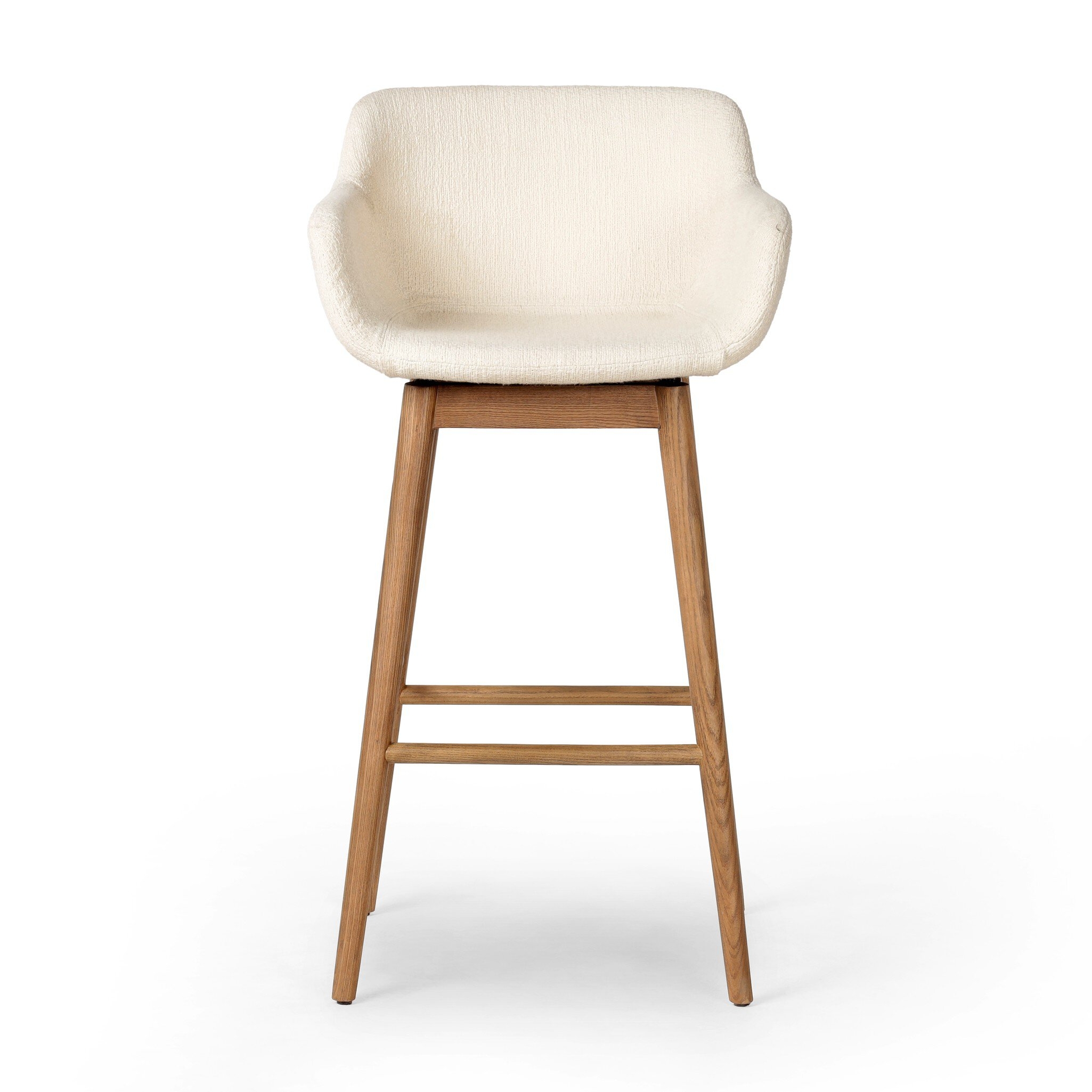 Hannah Swivel Bar + Counter Stool - Kerbey Ivory - Image 0