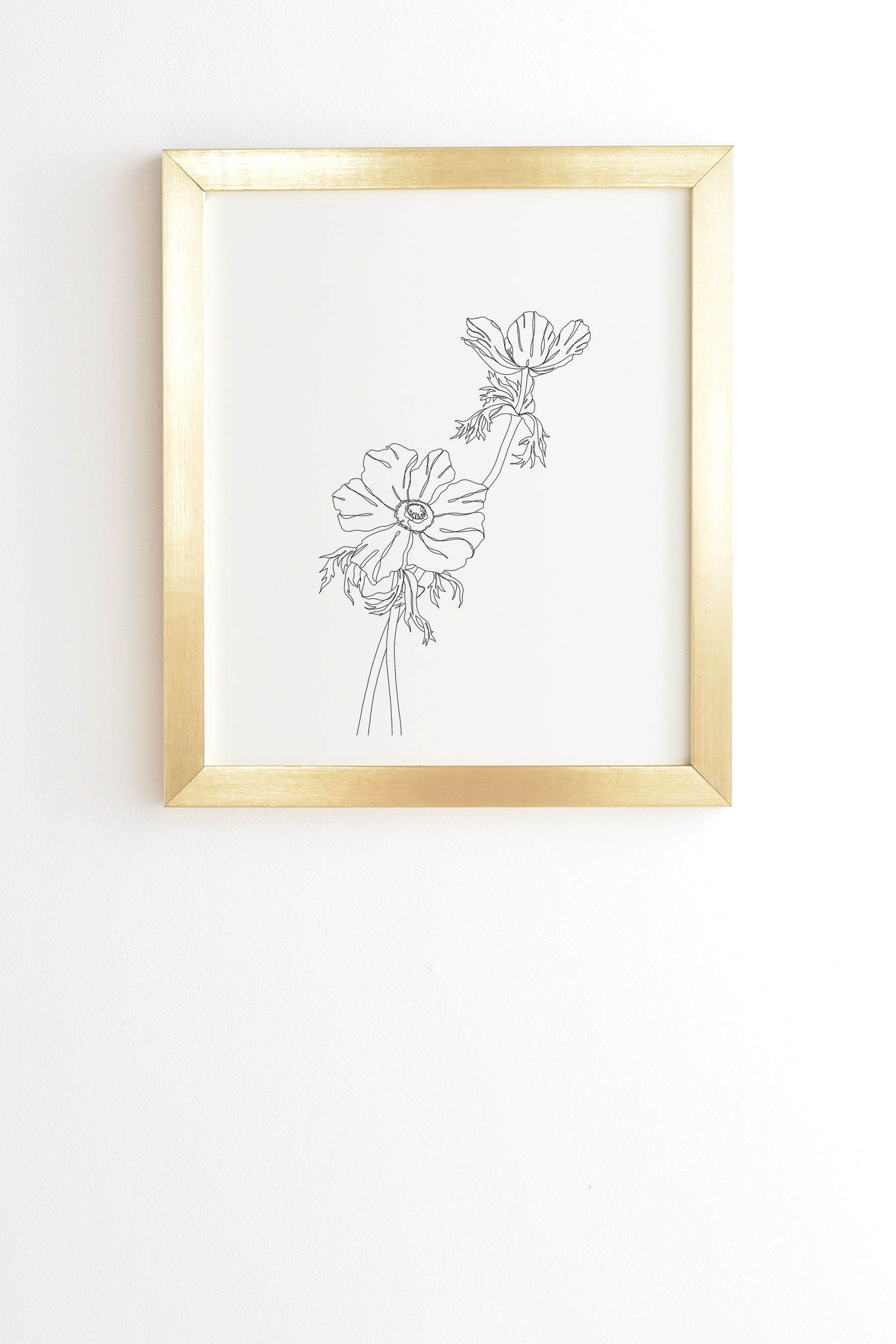 Botanical Illustration Joan by The Colour Study - Framed Wall Art Basic Gold 12" x 12" - Image 0