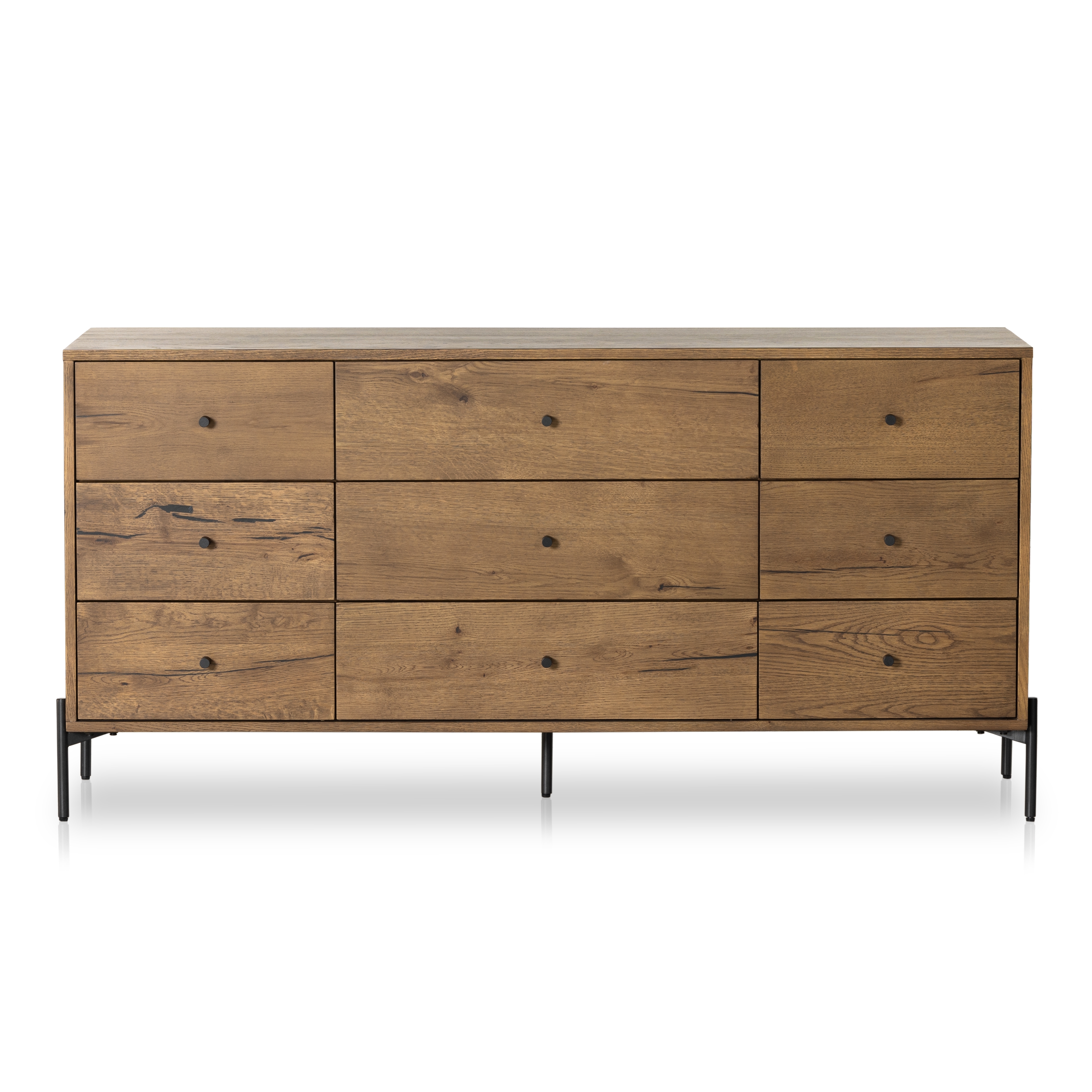 Eaton 9 Drawer Dresser - Amber Oak Resin - Image 0
