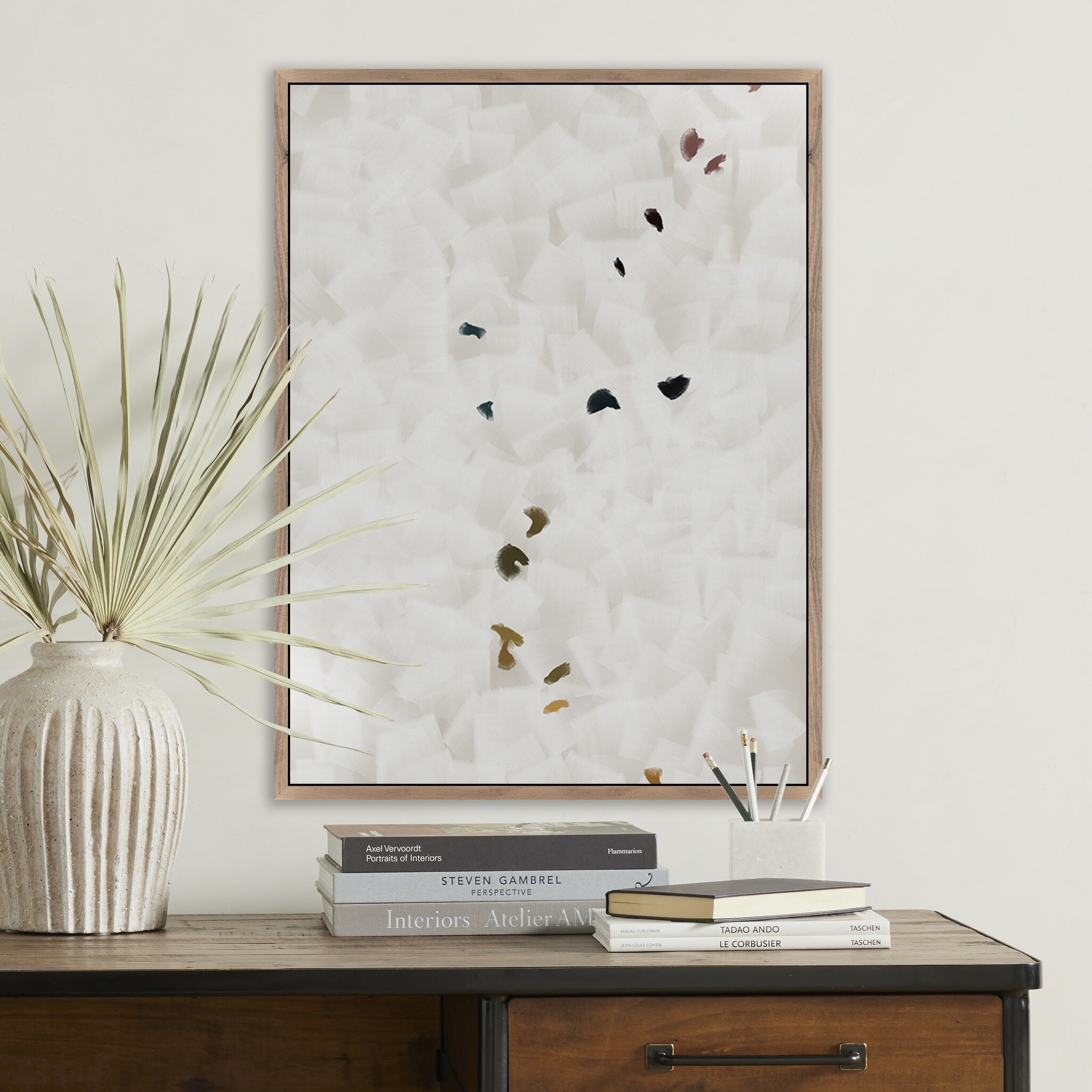 In Flight No 2 by Patricia Vargas - Rustic Walnut Floater - Image 1