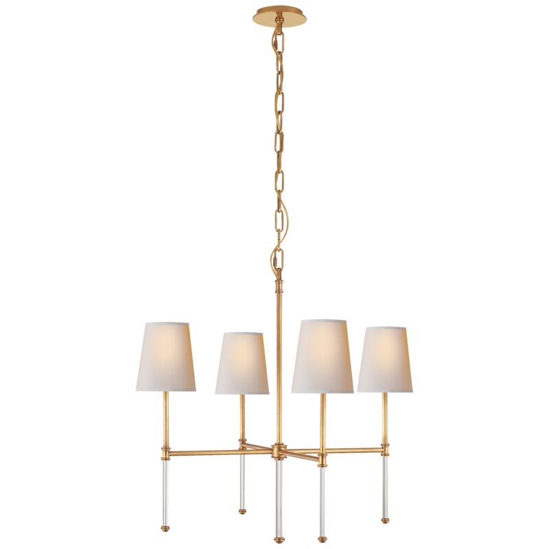 Visual Comfort Suzanne Kasler 4 - Light Shaded Classic / Traditional Chandelier Finish: Hand-Rubbed Antique Brass - Image 0