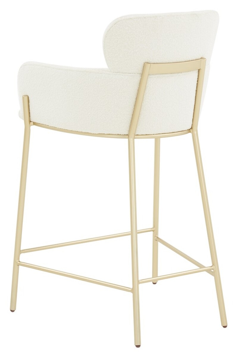 Charlize Boucle Counter Stool - Ivory/Gold - Image 4