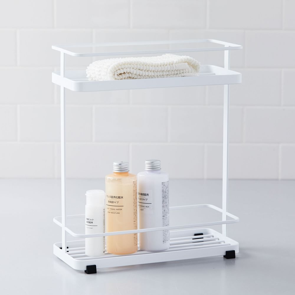 2-Tiered Shower Caddy, White - Image 0