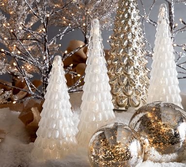 Lit Beaded Glass Trees, XL, 27"H - Image 2