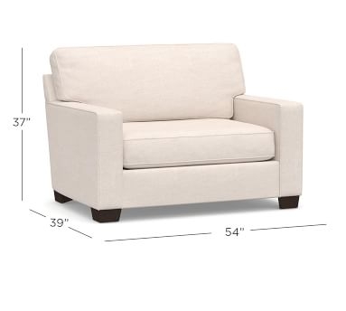 Buchanan Square Arm Upholstered Twin Sleeper Sofa, Polyester Wrapped Cushions, Park Weave Oatmeal - Image 5