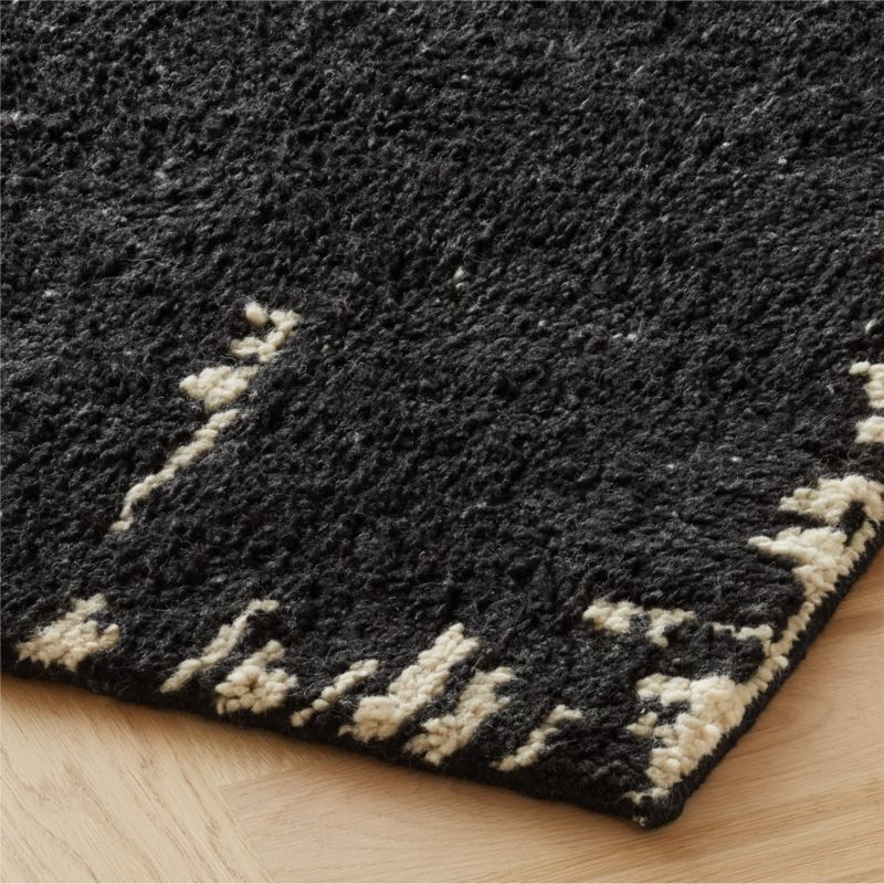Marrin Hand-Knotted Black New Zealand Wool Area Rug 10'x14' - Image 1