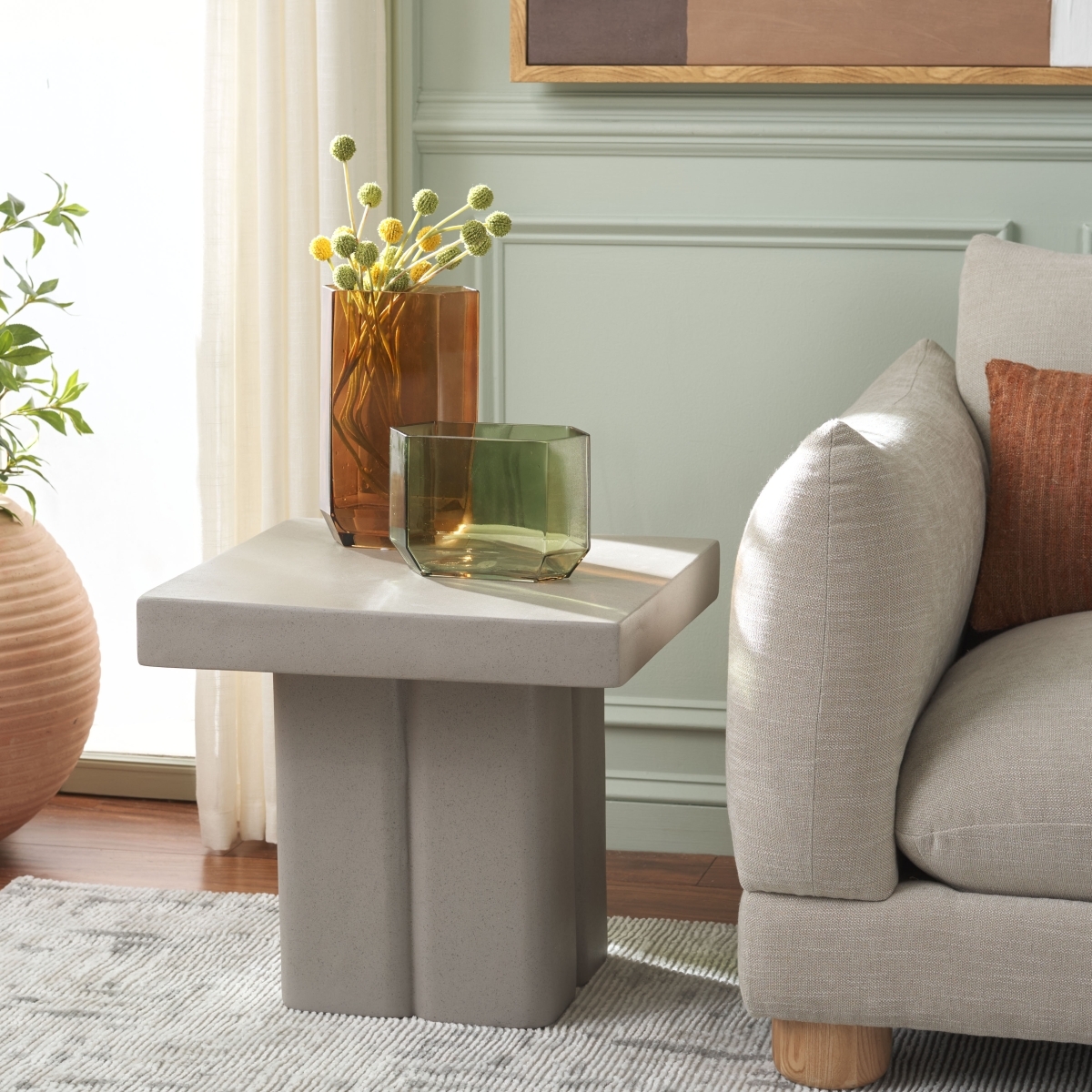 Oaklyn Square Accent Table - Grey - Image 1
