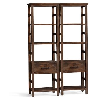 Paulsen Reclaimed Wood Double Bookcase, Cinder Gray - Image 2