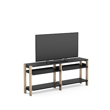 THE MEDIA CONSOLE WITH NO CABINET - ASH/WHITE - ASH WOOD - Image 2
