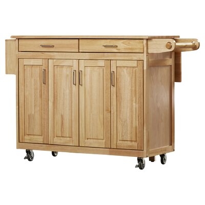 Locust Grove Kitchen Cart with Wood Top - Image 0