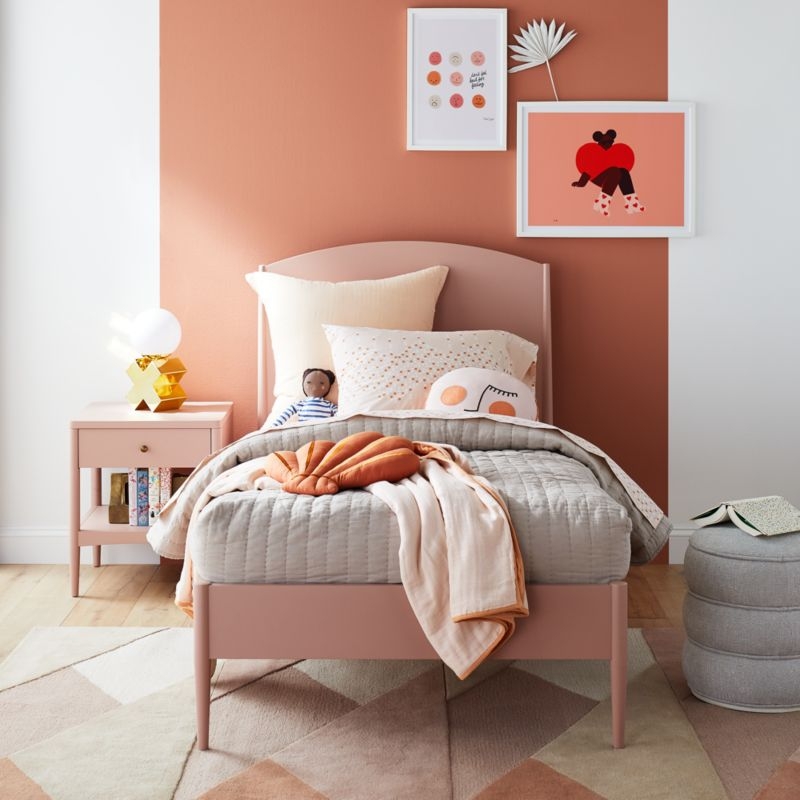 Hampshire Blush Wood Arched Kids Twin Bed - Image 2