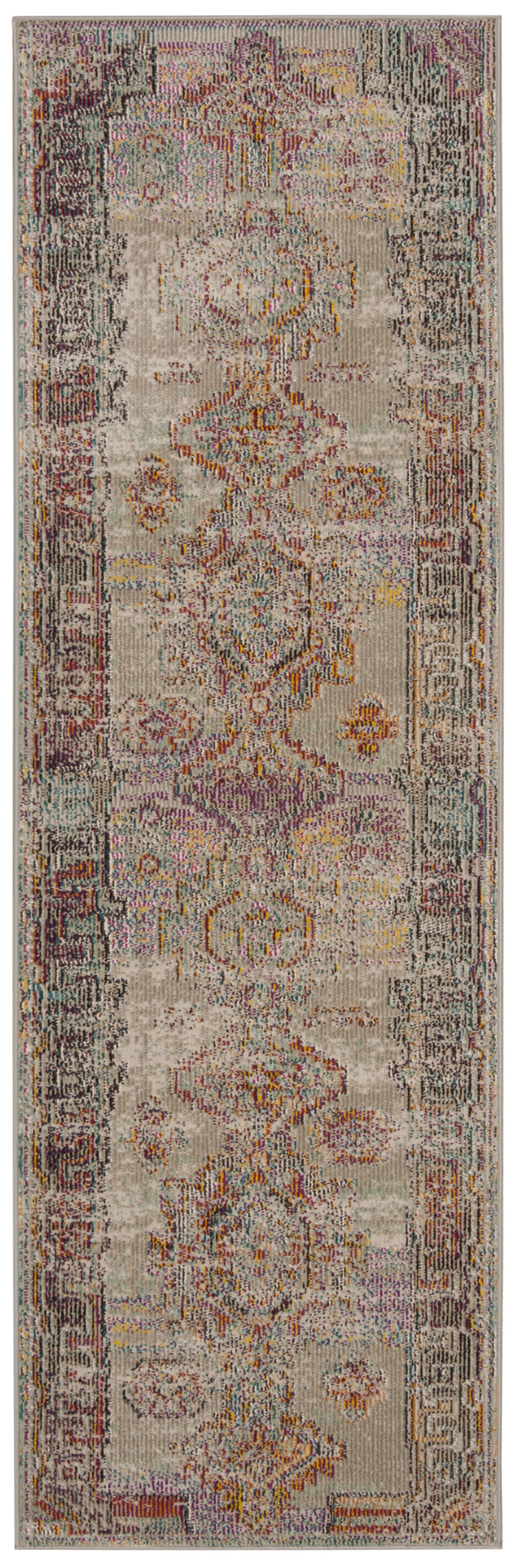 Arlo Home Woven Area Rug, CRS517P, Light Grey/Purple,  2' 2" X 5' - Image 0