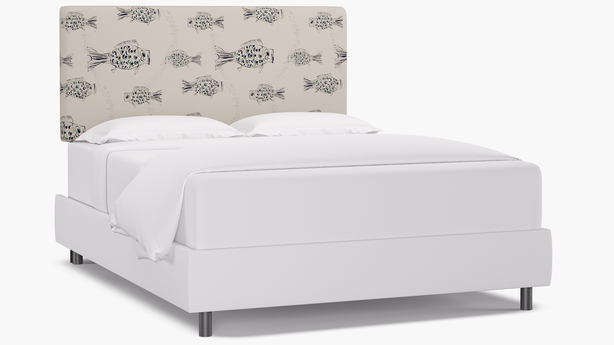 Square Back Headboard, Canvas Sakana, Queen - Image 0