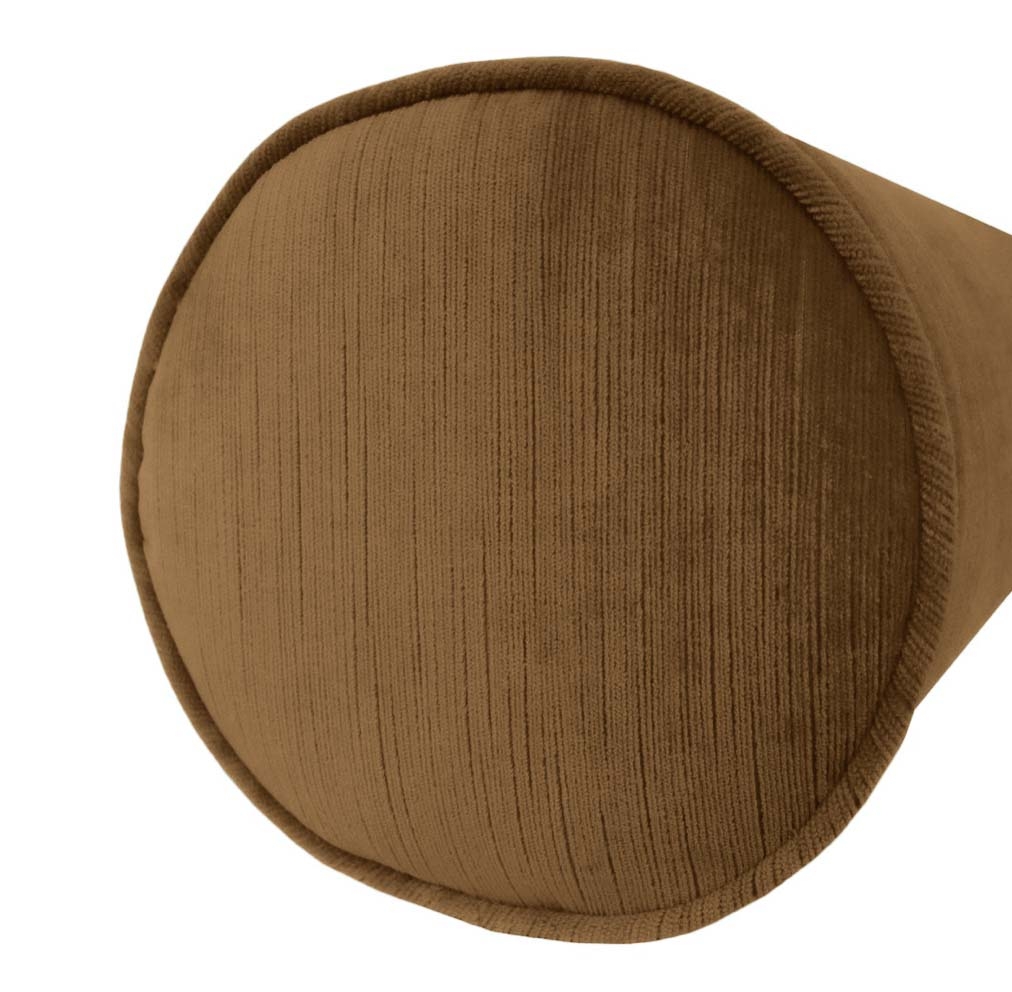 THE BOLSTER :: STRIE VELVET // CHESTNUT - Sample 4" X 4" - Image 1
