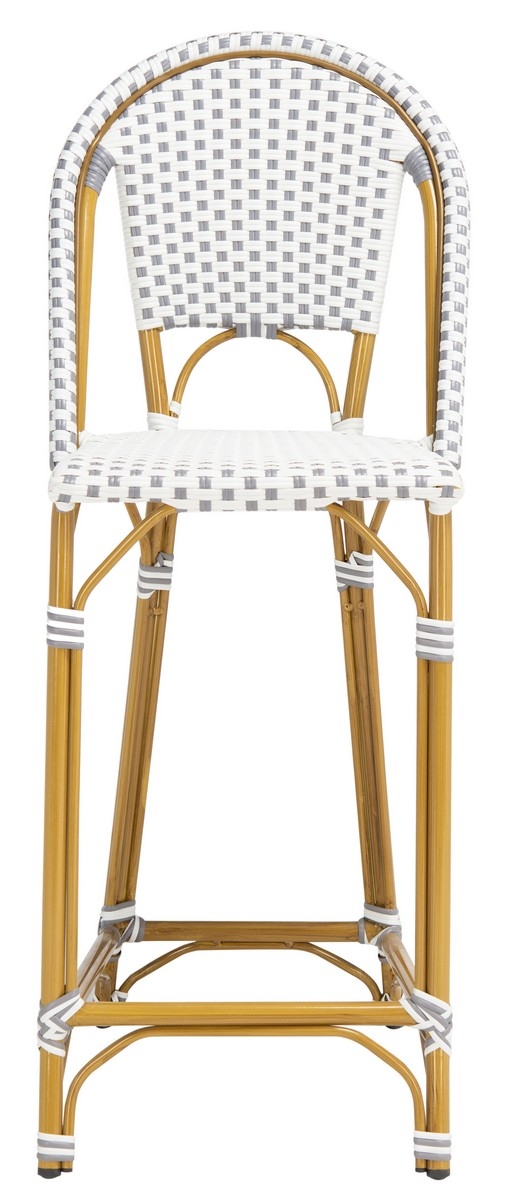 Zaid Bar stool - Grey/White - Safavieh - Image 0
