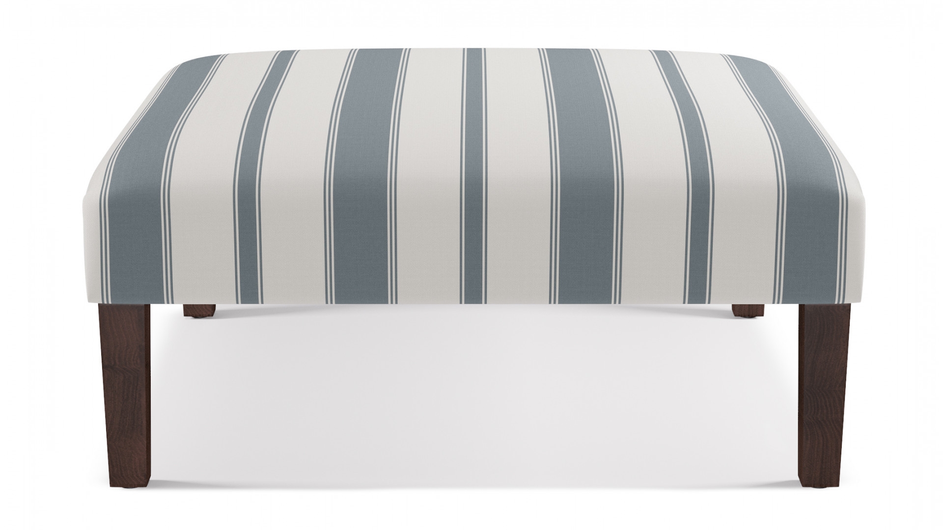 Cocktail Ottoman | French Blue Clarence Stripe - Image 0