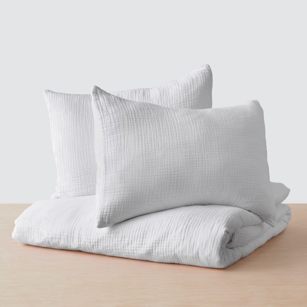The Citizenry Organic Cotton Gauze Duvet Set | King/California King | White - Image 7