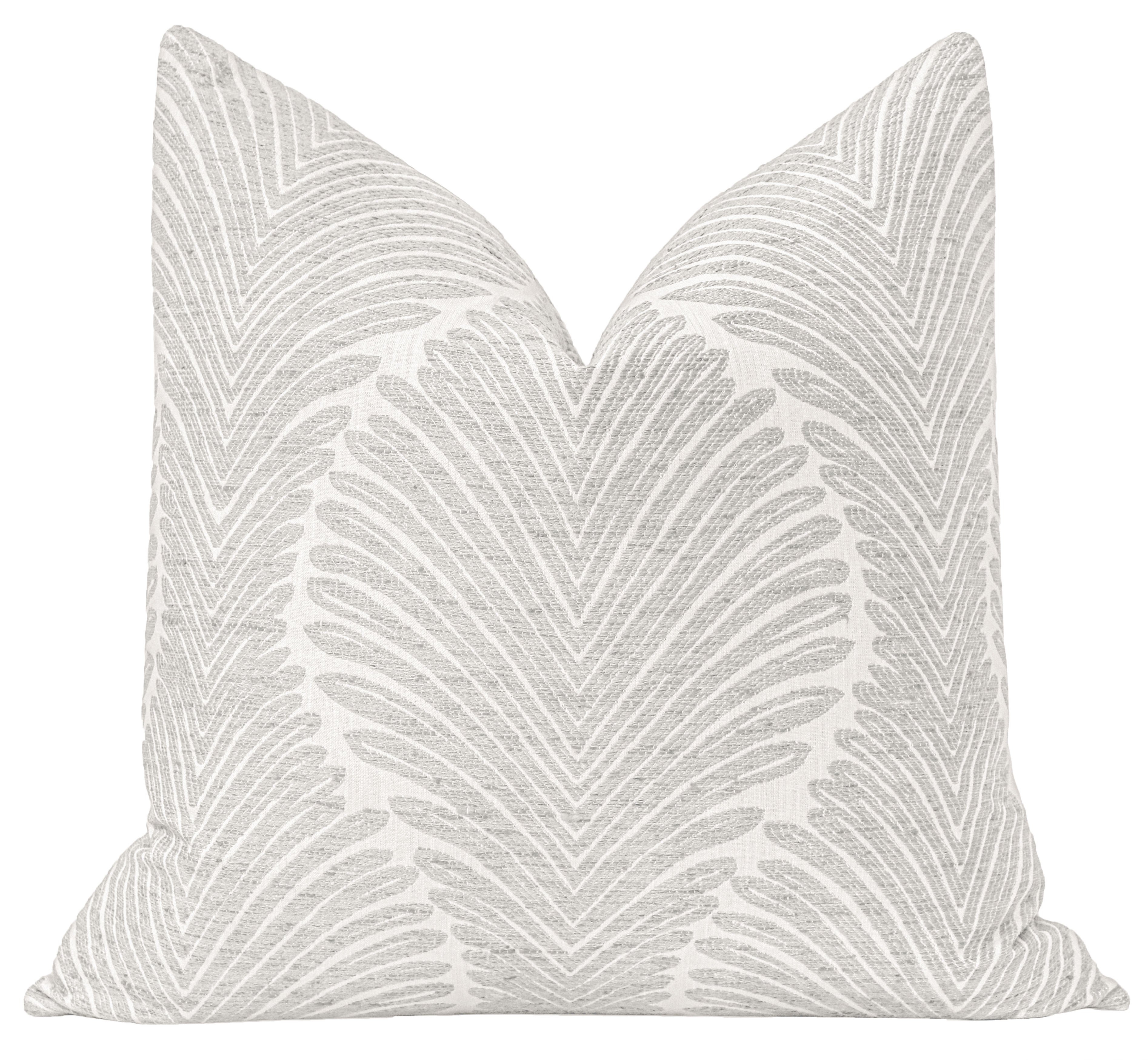 Musgrove Chenille Throw Pillow Cover, Dove Gray, 20" x 20" - Image 0