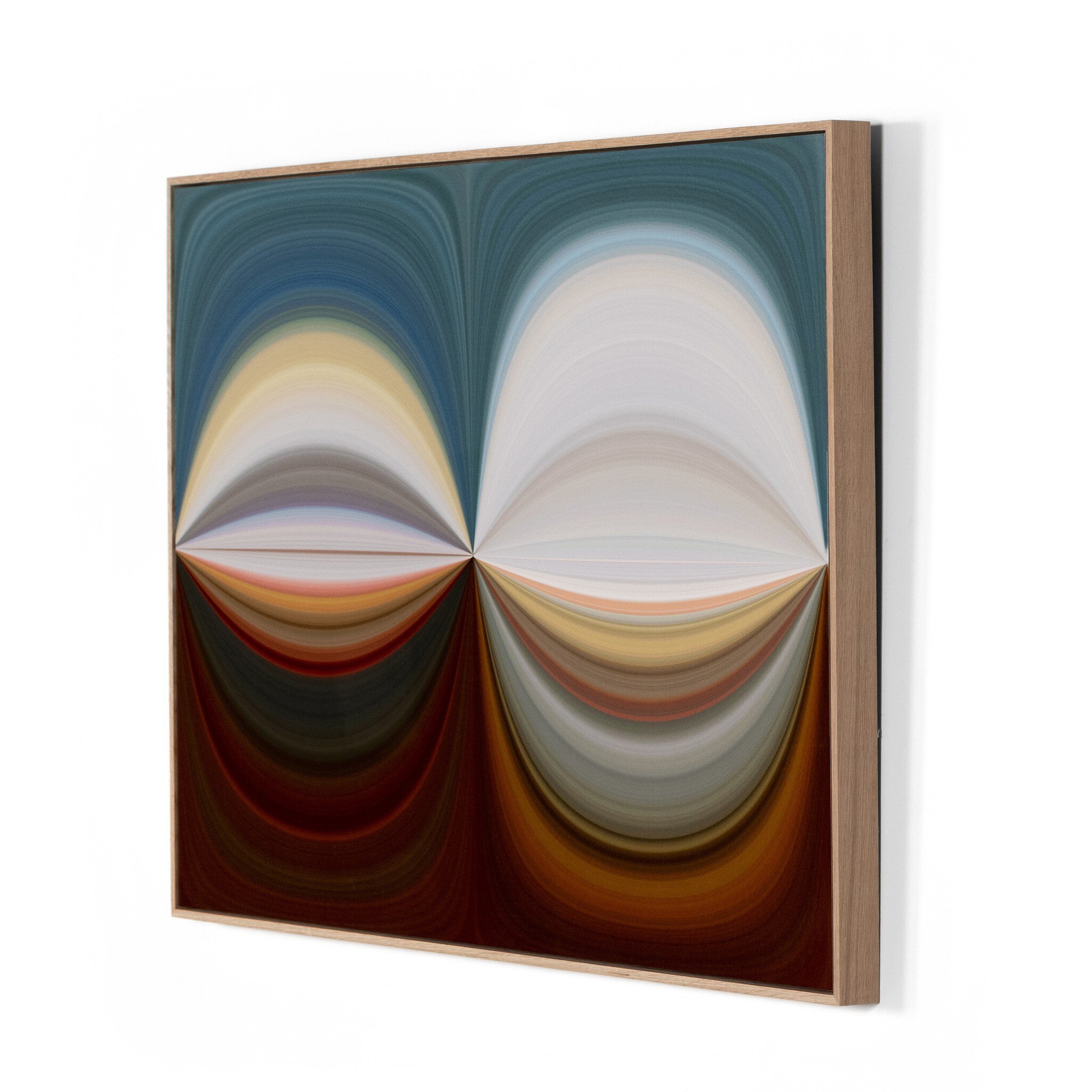 Abstract Curves by Getty Images - Vertical Grain White Oak Floater - Image 1