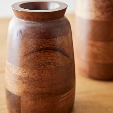 Wood Vase, Cool Walnut, 7 inches - Image 2