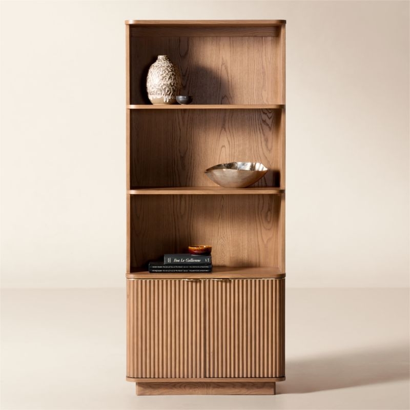 Davison Fluted Oak Bookcase - Image 7