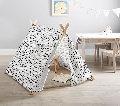 Collapsible Play Tent, Natural - Image 2