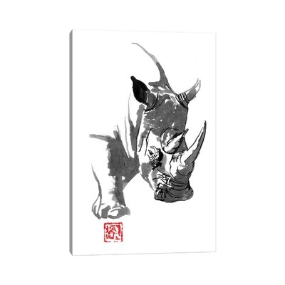 Rhino by Péchane - Wrapped Canvas Painting Print - Image 0
