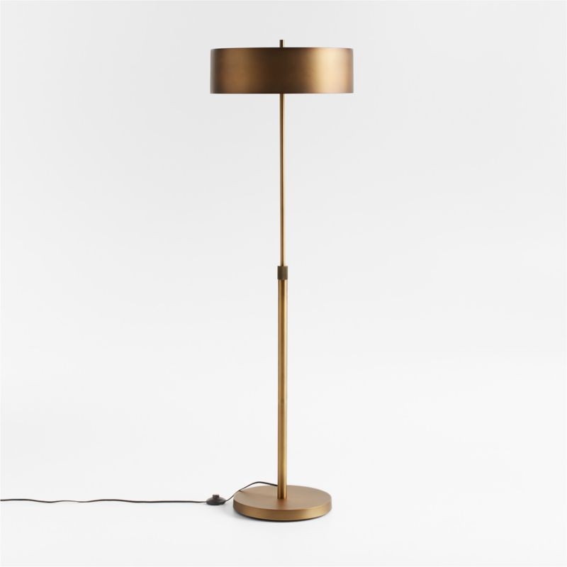 Zain Brushed Brass Metal Adjustable Floor Lamp 65" - Image 2