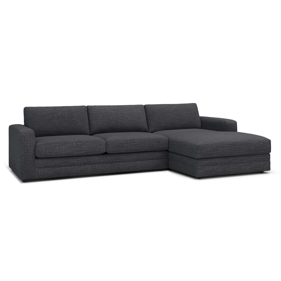 Riley 118" Right Storage Sleeper Sectional - Napa Charcoal - Image 0