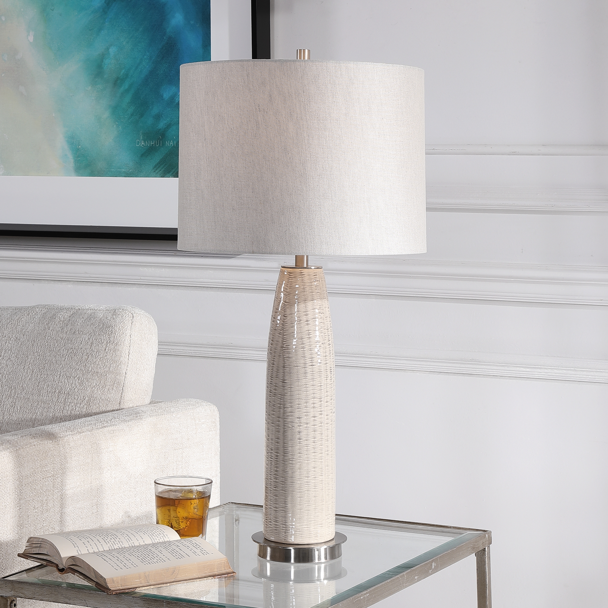 Delgado Light Gray Table Lamp - Image 1