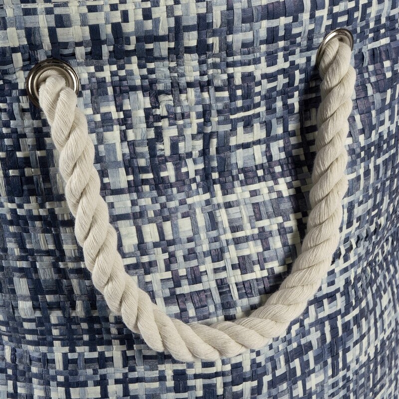 Paper Tweed Round Fabric Bin - Image 1