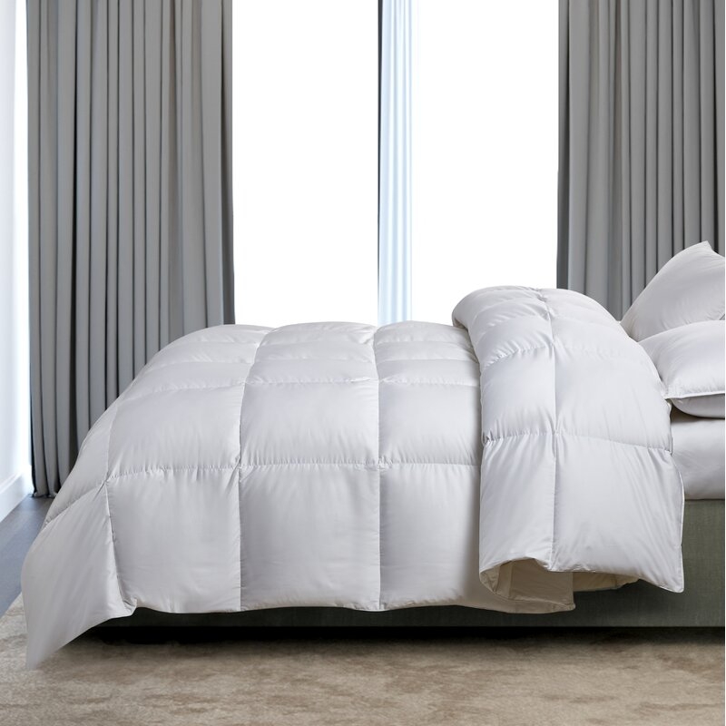  Serta Super Soft 300 Thread Count White Down Fiber Comforter By Serta Light Warmth Twin Size: Twin - Image 0
