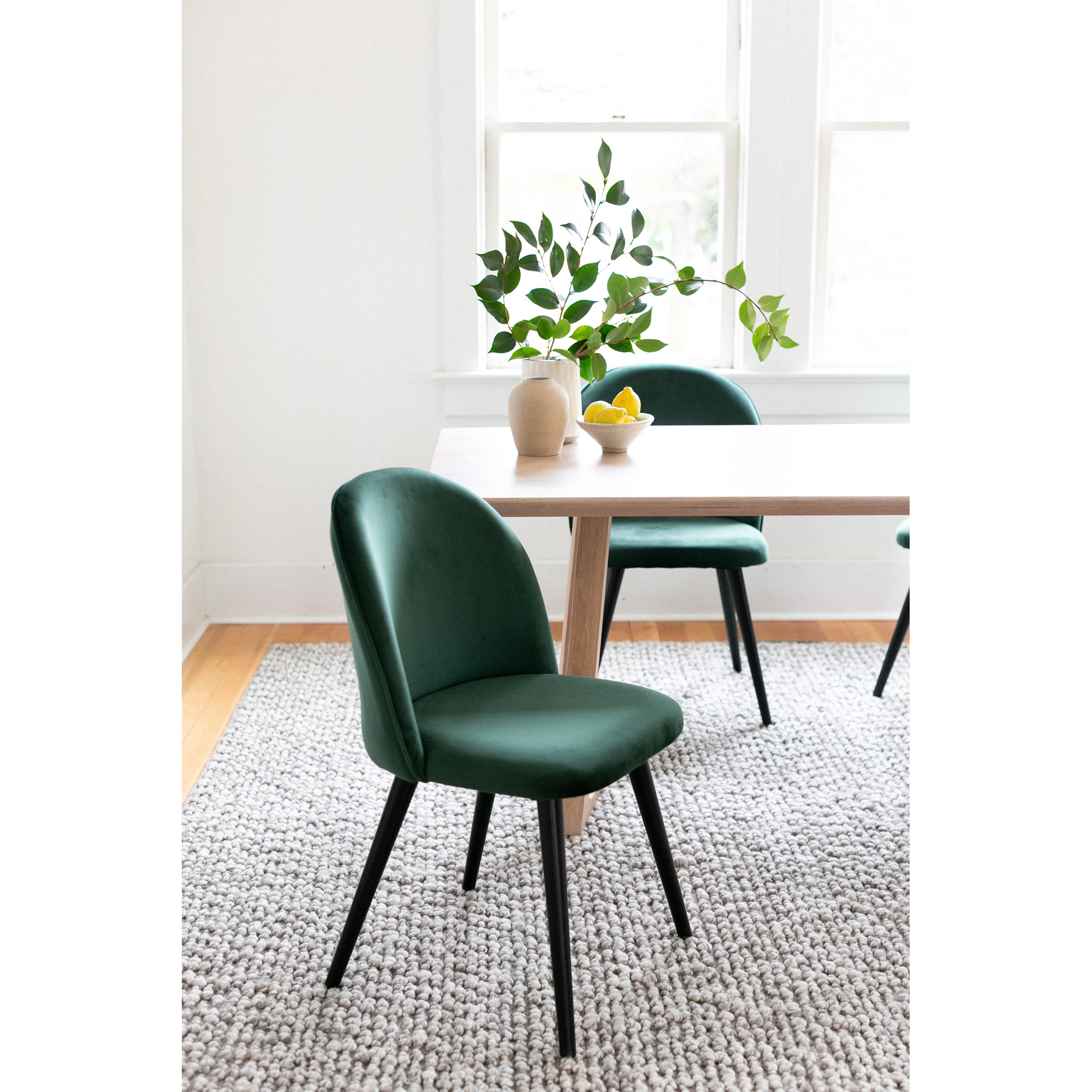 CLARISSA DINING CHAIR GREEN-SET OF TWO - Image 6