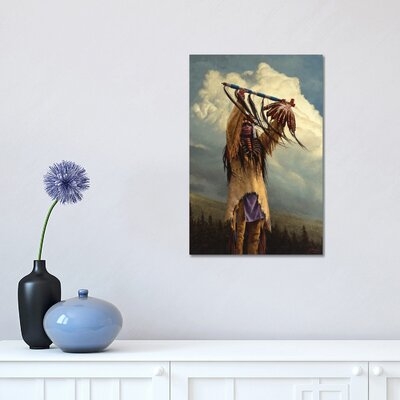 Keeper Of The Sacred Pipe by Joe Velazquez - Wrapped Canvas Painting - Image 0