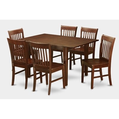 Agesilao 5 - Piece Butterfly Leaf Rubberwood Solid Wood Dining Set - Image 0