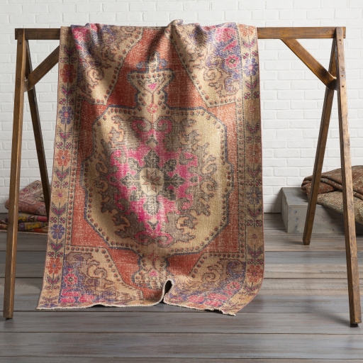 Antique One of a Kind  Indoor 4'2" x 6'8" Handmade Rug - Image 1