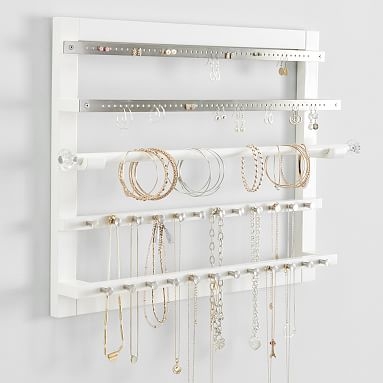 Chloe Wall Jewelry Storage, White - Image 0