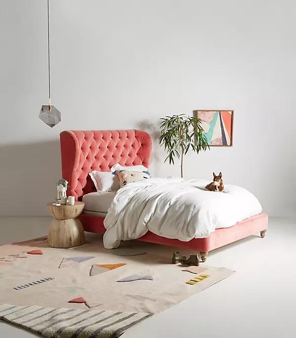 Tufted Wingback Bed - Image 1