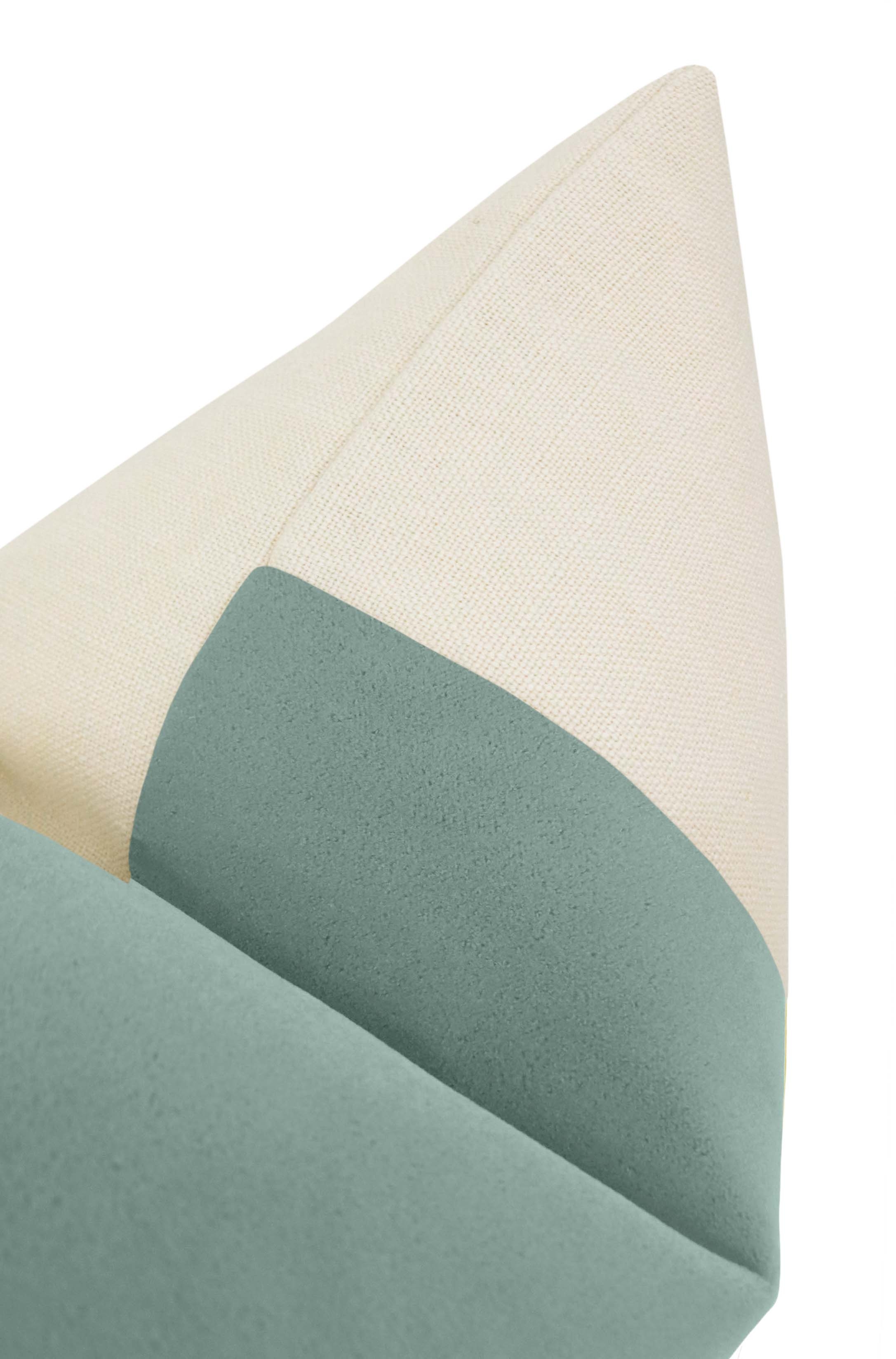 PANEL :: MOHAIR VELVET // CERULEAN BLUE - 20” X 26” STANDARD SHAM - Image 2