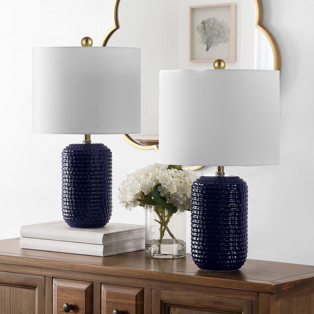 Jace 22" Table Lamp - Navy Blue - Image 1